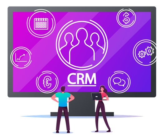 Sistema de crm  Ilustração