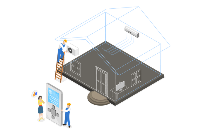 Sistema de aire acondicionado  Ilustración