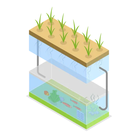 Sistema de cultivo automático  Ilustração