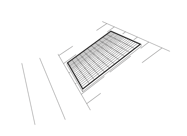 Sistema de energia solar no telhado  Ilustração