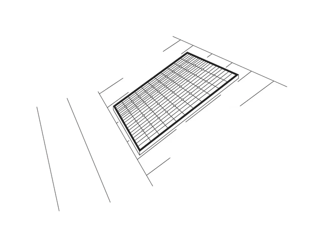 Sistema de energia solar no telhado  Ilustração