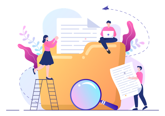 Sistema de gerenciamento de arquivos  Illustration