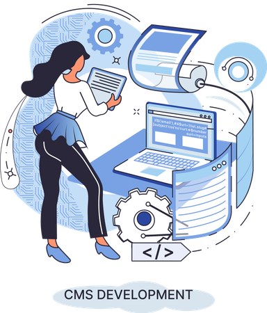Sistema de gerenciamento de conteúdo digital  Illustration