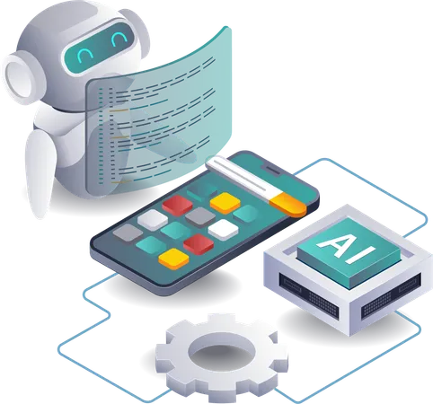 Un sistema de inteligencia artificial desarrolla una aplicación para teléfonos inteligentes  Ilustración