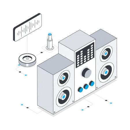Sistema de som  Ilustração
