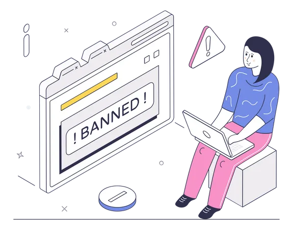 Proibição de site  Ilustração