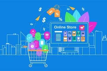 Compras Pacote de Ilustrações