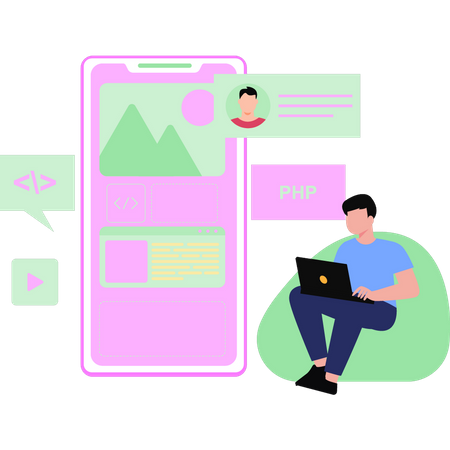 Site de codificação de cara  Illustration