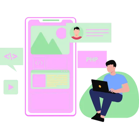 Site de codificação de cara  Illustration