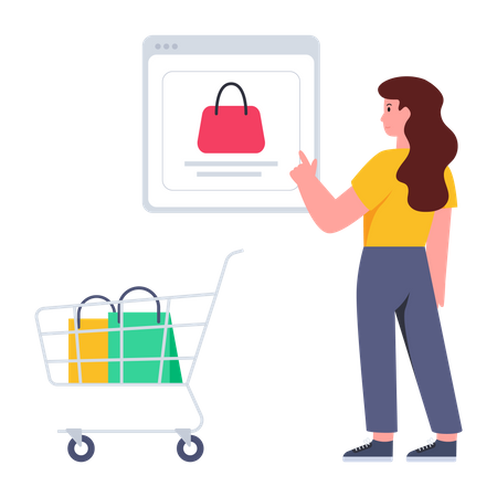 Site de compras  Ilustração