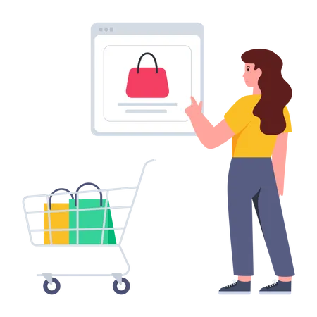 Site de compras  Ilustração