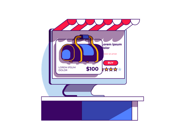 Site de compras  Illustration