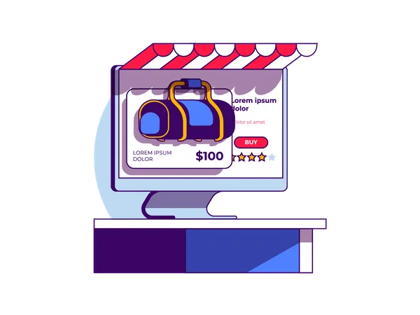 Site de compras  Illustration