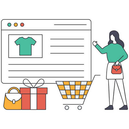 Site de compras on-line  Ilustração