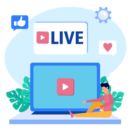 Site de diffusion en continu  Illustration