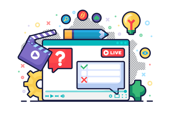 Site de diffusion en direct  Illustration