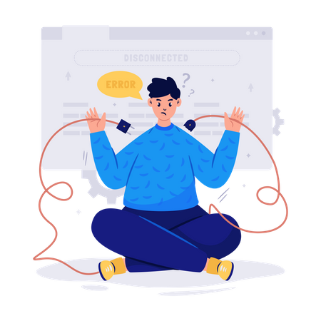 Site desconectado  Ilustração