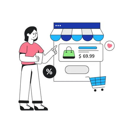 Site de commerce électronique  Illustration