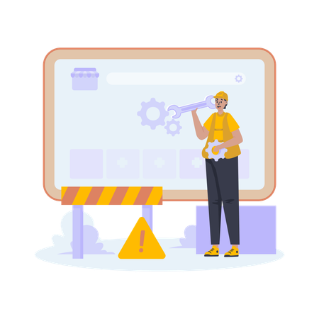 Site em Manutenção  Ilustração