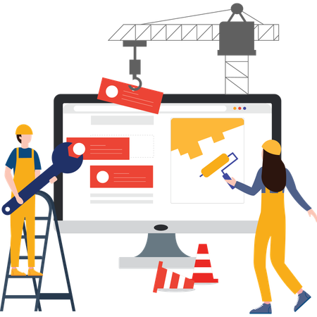 Site en construction  Illustration