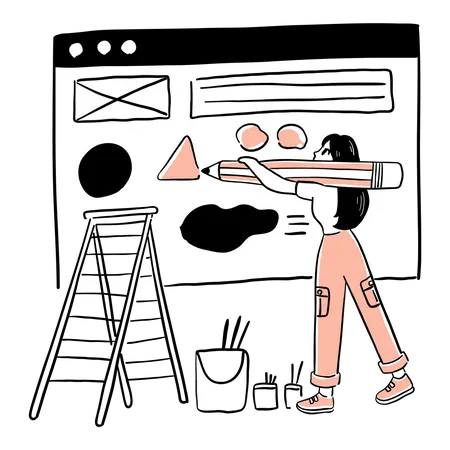 Site ui ux desenvolvimento  Ilustração