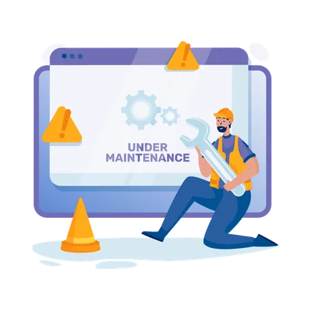 Site Under Maintenance  Illustration