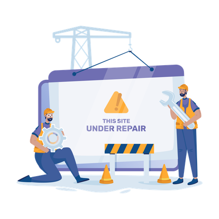 Site Under Repair  Illustration