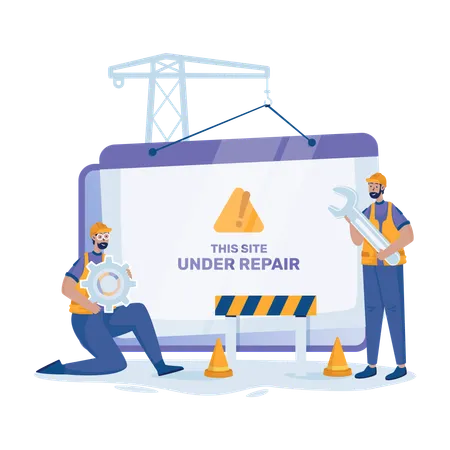 Site Under Repair  Illustration