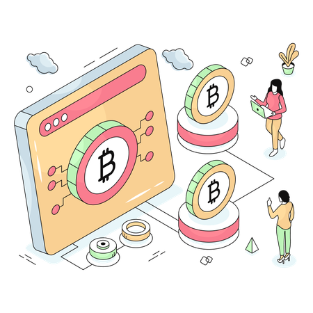 Site Web Bitcoin  Illustration