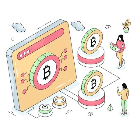 Site Web Bitcoin  Illustration