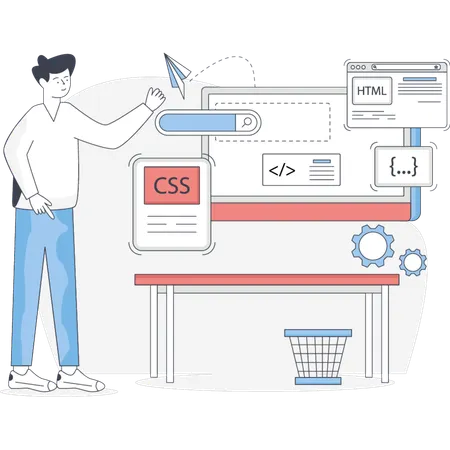 Site Web sur le développement de l'homme  Illustration