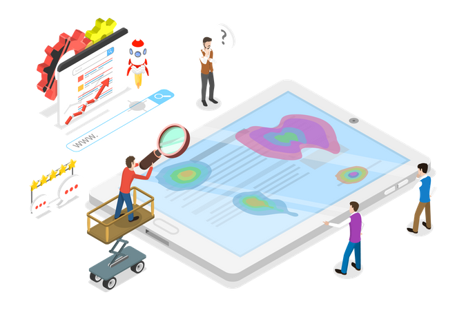 Carte thermique du site Web  Illustration