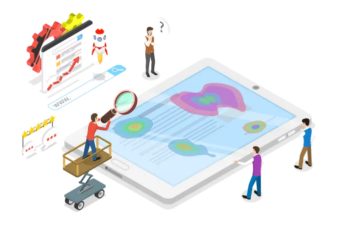Carte thermique du site Web  Illustration