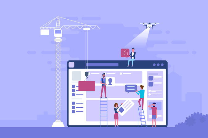 Conception ui ux de site Web  Illustration