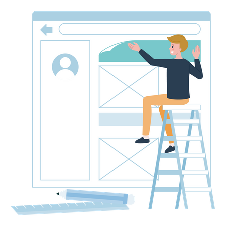 Développement ui ux de site Web  Illustration