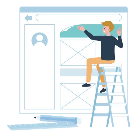 Développement ui ux de site Web  Illustration