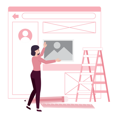 Développement ui ux de site Web  Illustration