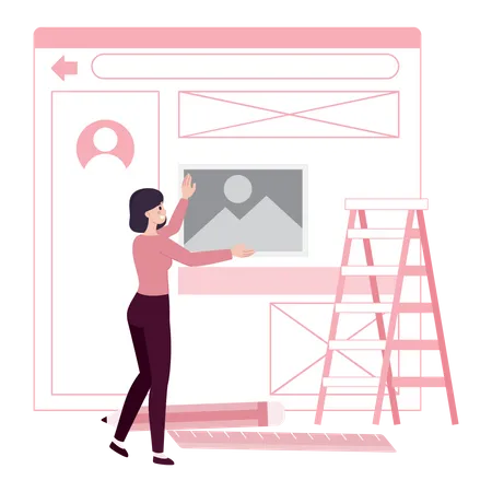 Développement ui ux de site Web  Illustration