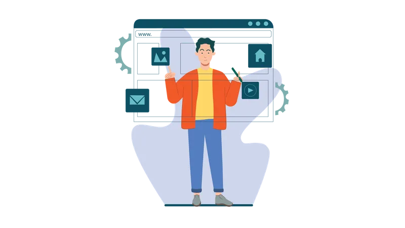 Développement ui ux de site Web  Illustration