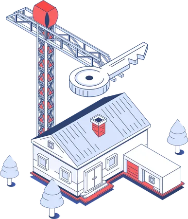 Sitio de construcción de bienes raíces  Ilustración