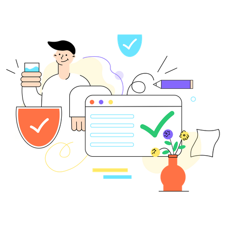 Sitio web aprobado por ingenieros  Ilustración