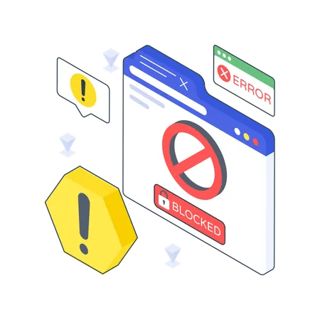 Sitio web bloqueado  Ilustración