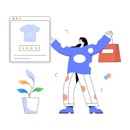 Sitio web de compras  Ilustración