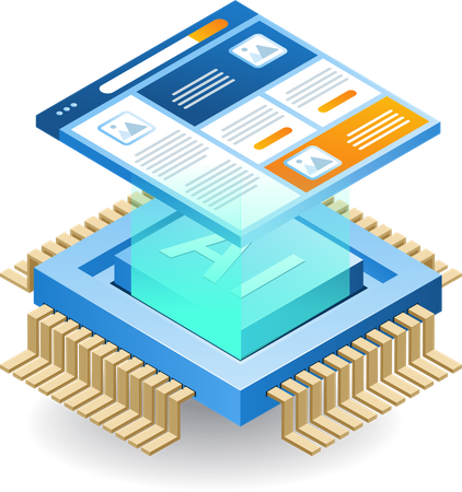 Sitio web de inteligencia artificial  Ilustración