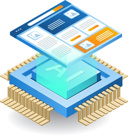 Sitio web de inteligencia artificial  Ilustración