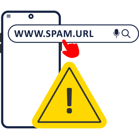 Sitio web de spam móvil  Ilustración