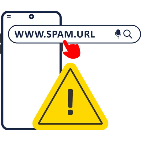 Sitio web de spam móvil  Ilustración