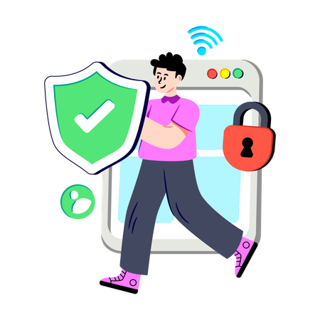 Sitio web seguro de Developer Locks  Ilustración