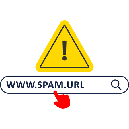 Spam del sitio web  Ilustración