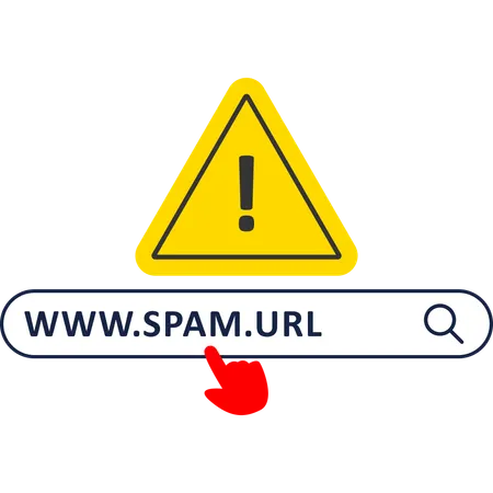 Spam del sitio web  Ilustración